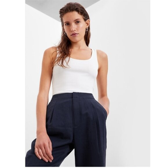 GAP SoftSuit High Rise Wide Leg BOHO Tencel Pant Navy Blue Size 2 RT$90 #404698 - Picture 3 of 10